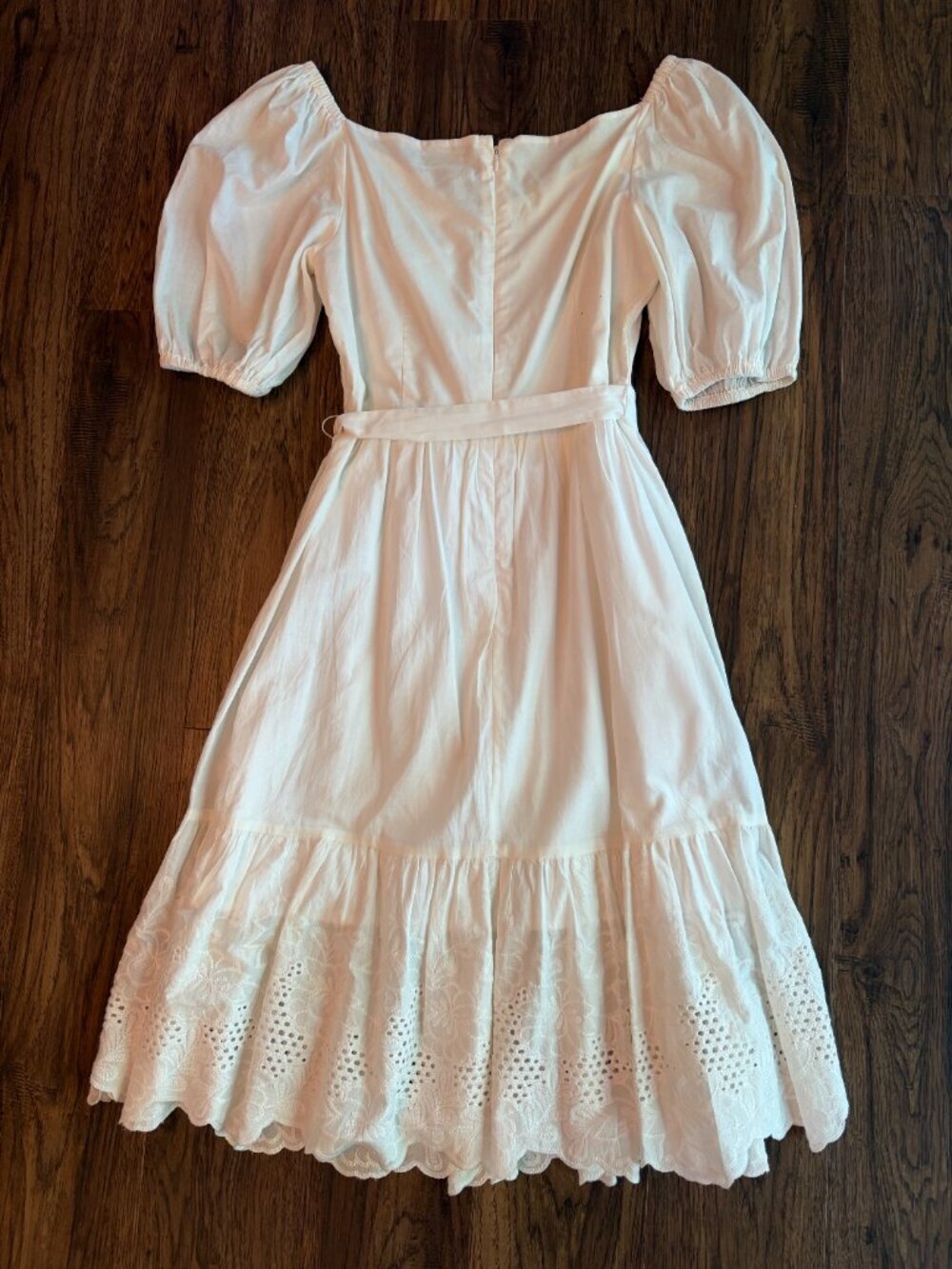 Calvin Klein cotton dress 6 cream cottage core - Picture 4 of 10